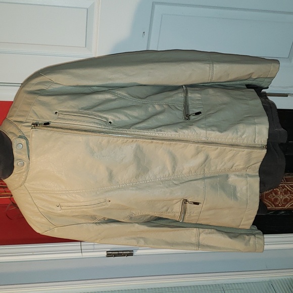 FF 💘🖤💘 ASHLEY STEWART MOTO FAUX LEATHER 22/24 JACKET COAT BRAND NEW - Picture 2 of 13